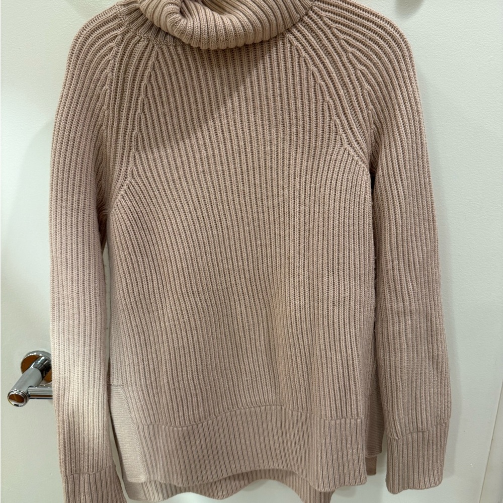 AYR Women's Ribbed Cowl Neck Sweater - Blush